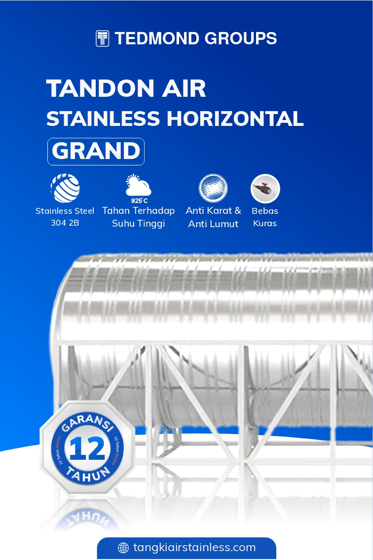 Rekomendasi Tandon Air Stainless Horizontal Grand 
