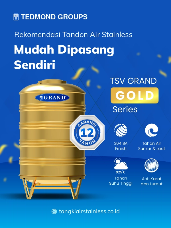 Rekomendasi Tandon Air Stainless Mudah Dipasang Sendiri