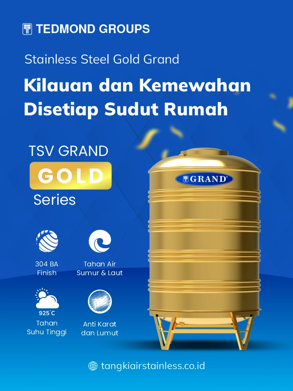 Rekomendasi Tandon Stainless Gold Merk Grand