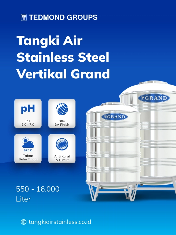 Tandon Stainless Kualitas Terbaik, Merk Grand