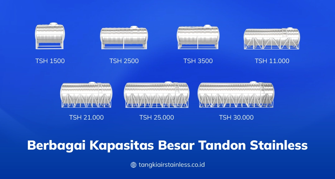 Berbagai Kapasitas Besar Tandon Stainless