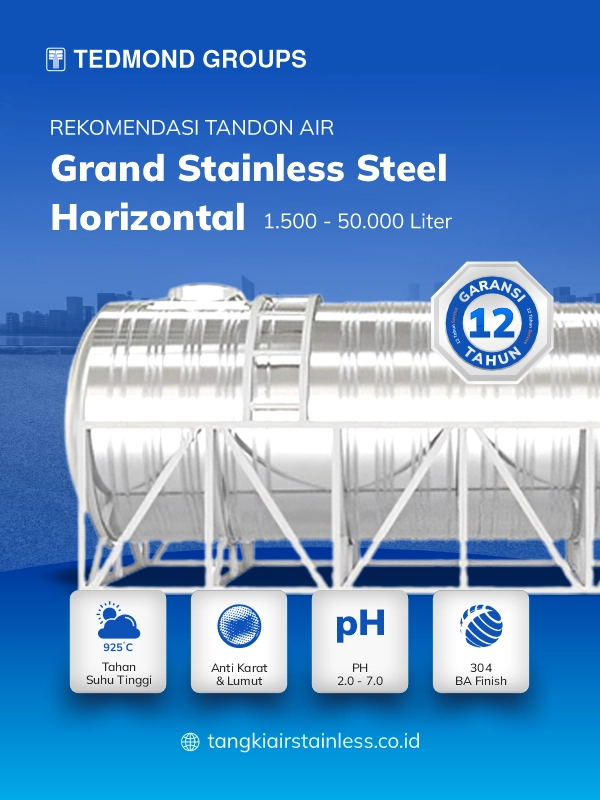 Kelebihan Tandon Stainless Horizontal