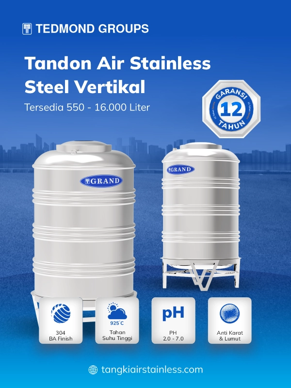 Kelebihan Tandon Stainless Vertikal Grand Dibandingkan Merk Lain
