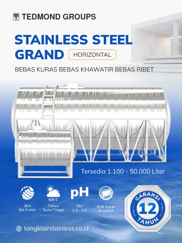 Keunggulan Tandon Stainless Horizontal Grand