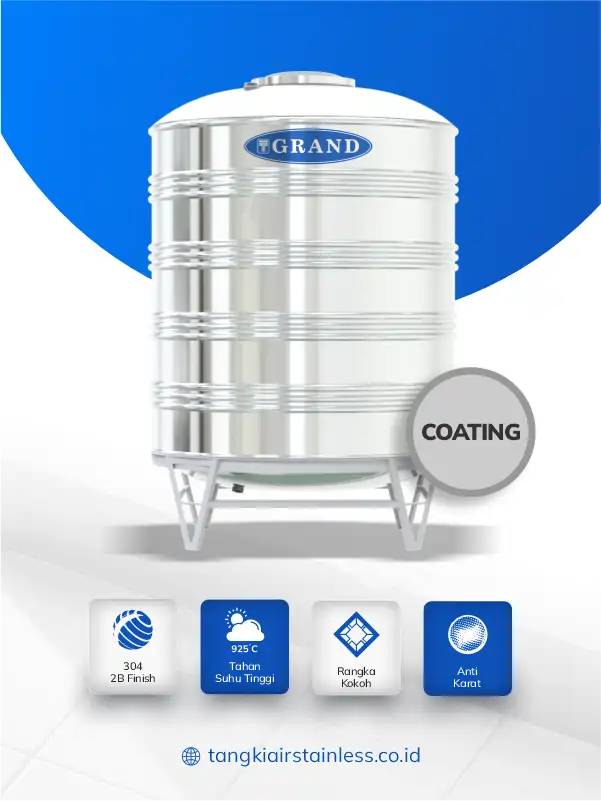 Keunggulan Tandon Stainless Vertikal Coating Grand