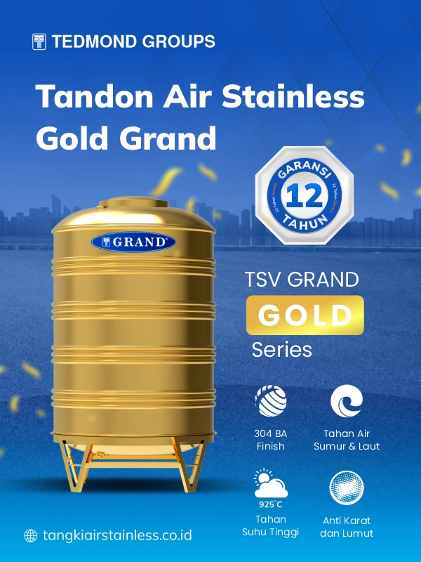 Keunggulan Tandon Stainless Vertikal Gold