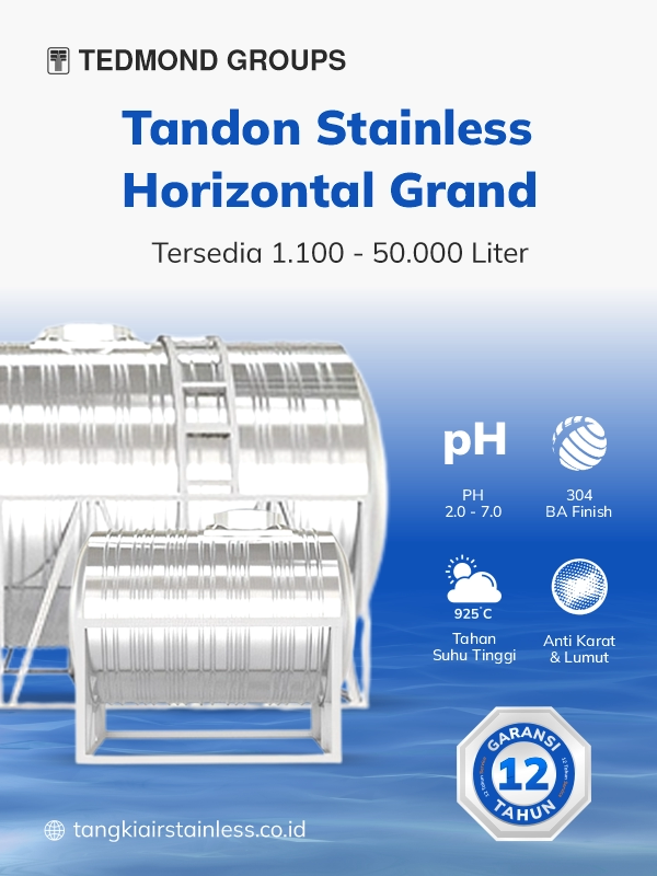 Kelebihan Tandon Stainless Horizontal Grand