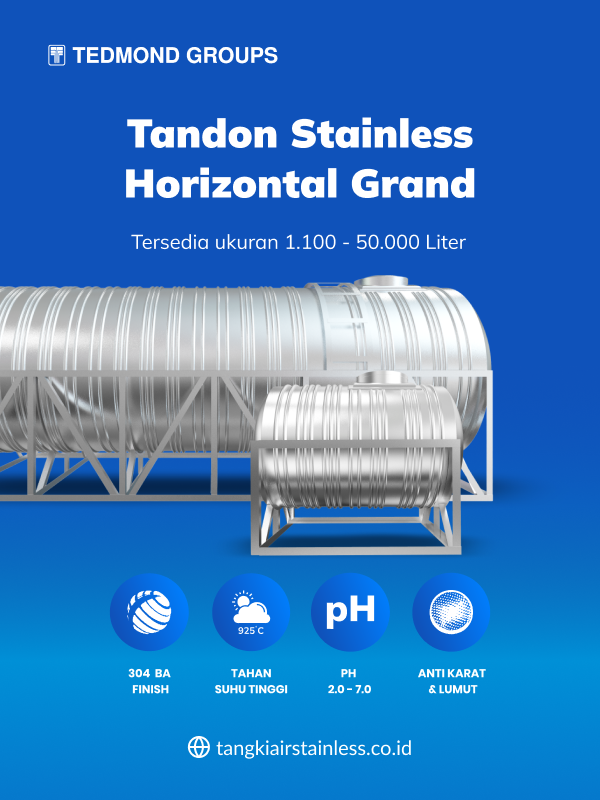 Kelebihan Tandon Stainless Horizontal Grand