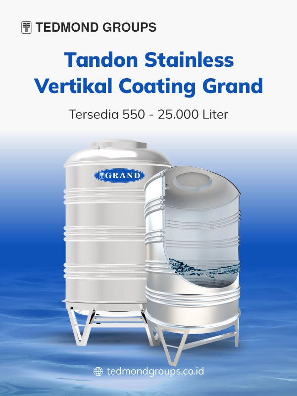 Kelebihan Tandon Stainless Vertikal Coating Grand