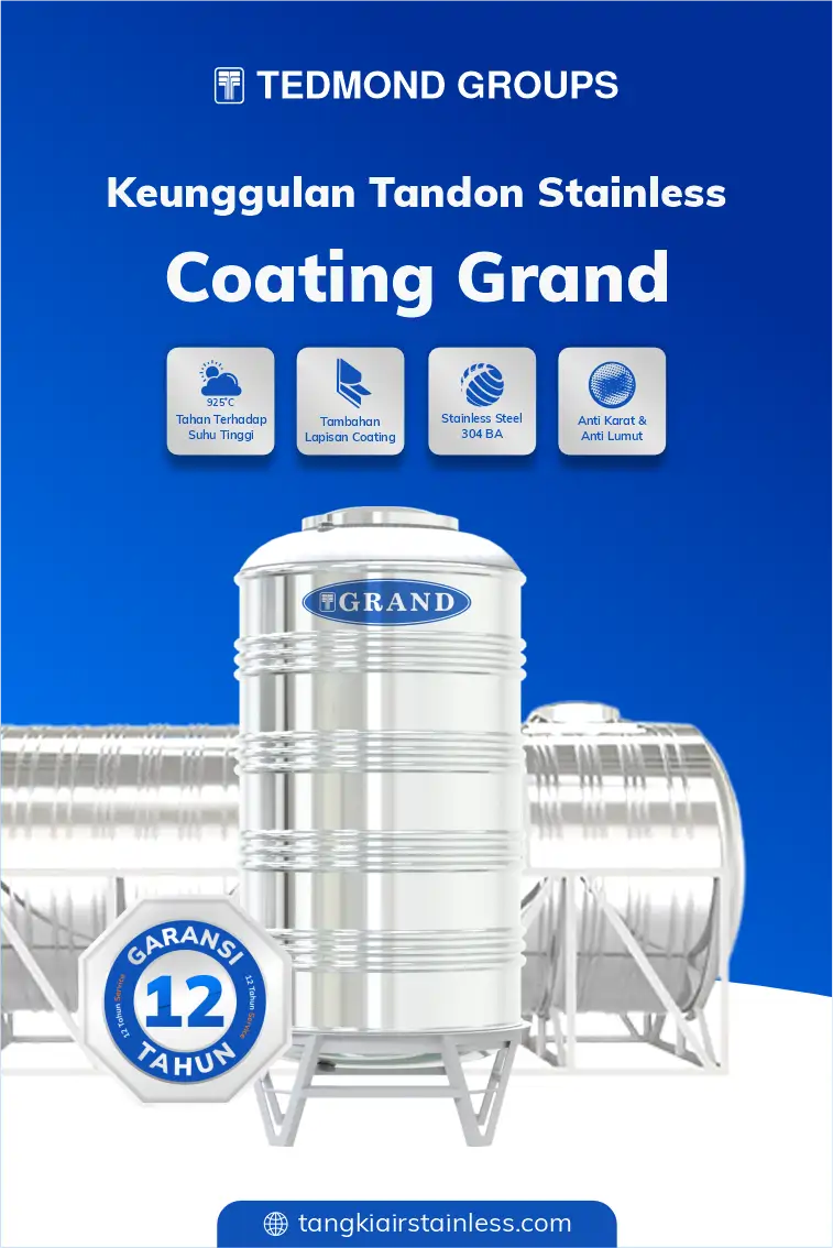 Kelebihan Tandon Stainless Vertikal Coating Grand