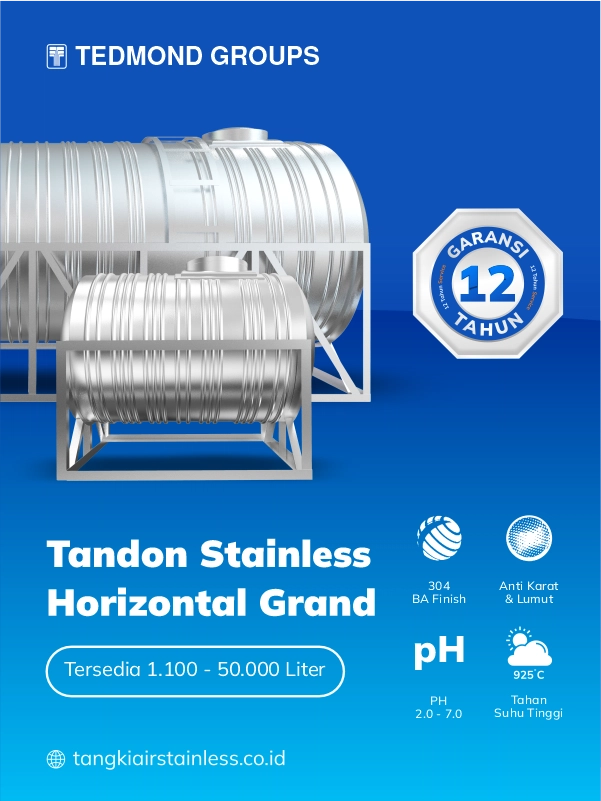 Keunggulan Tandon Stainless Horizontal Grand