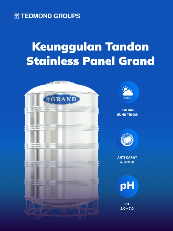 Keunggulan Tandon Stainless Panel Grand