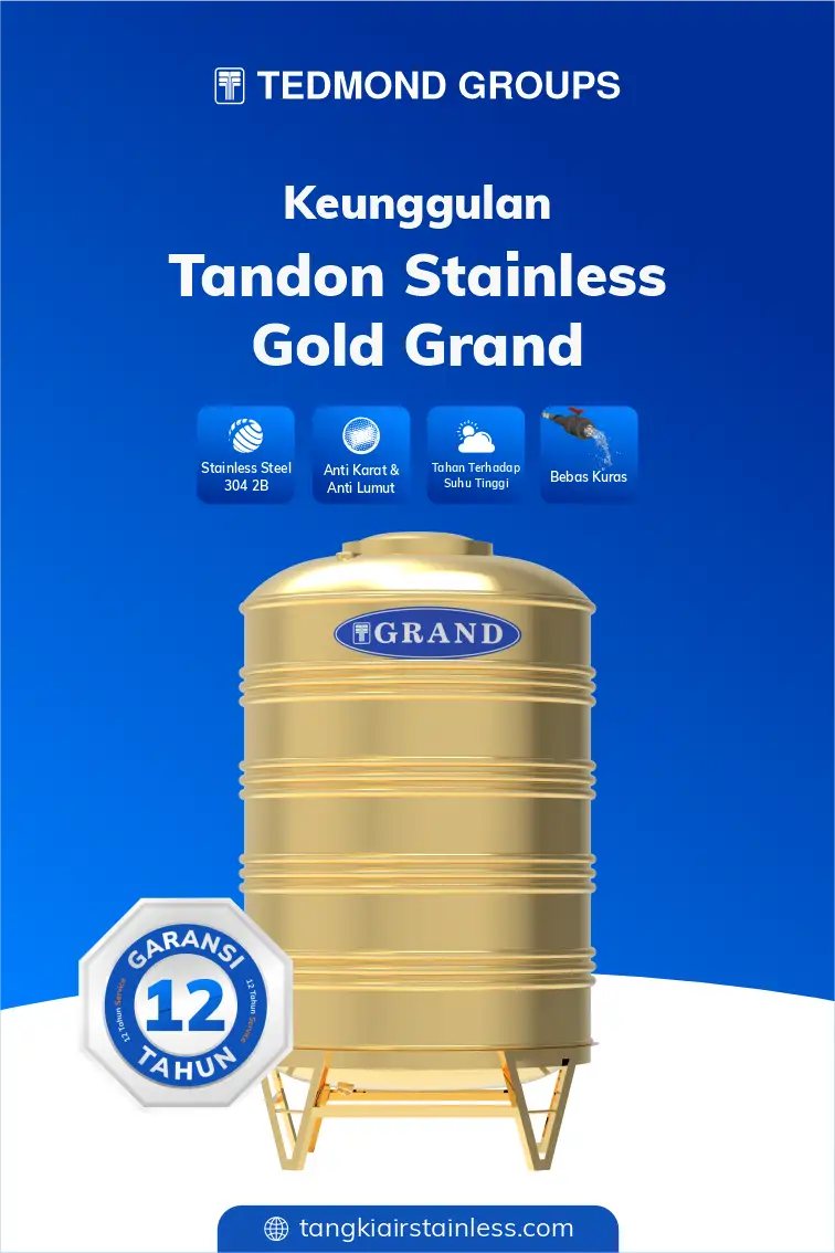 Keunggulan Tandon Stainless Vertikal Gold Merk Grand