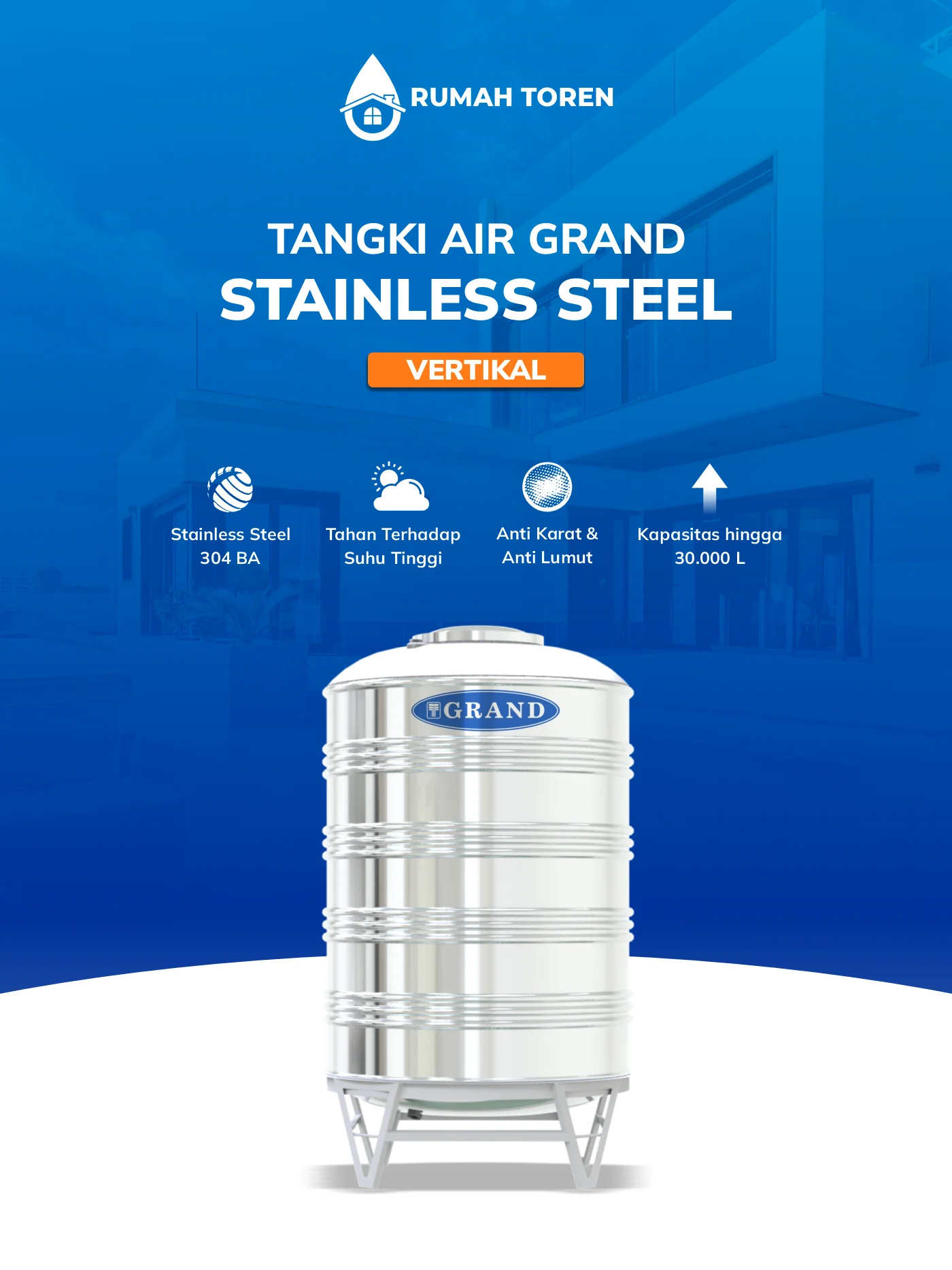 Keunggulan Tandon Stainless Vertikal Grand