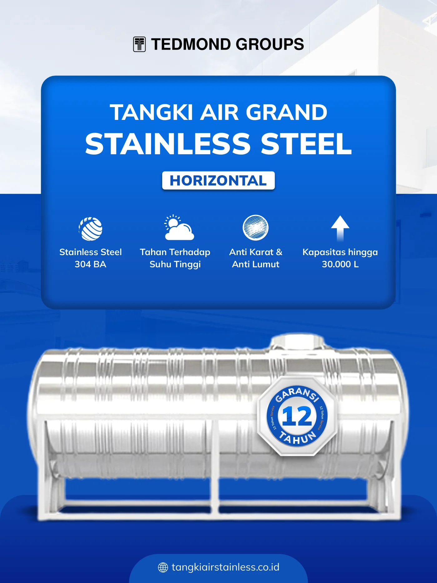 Keunggulan Tandon Stainless Horizontal Grand