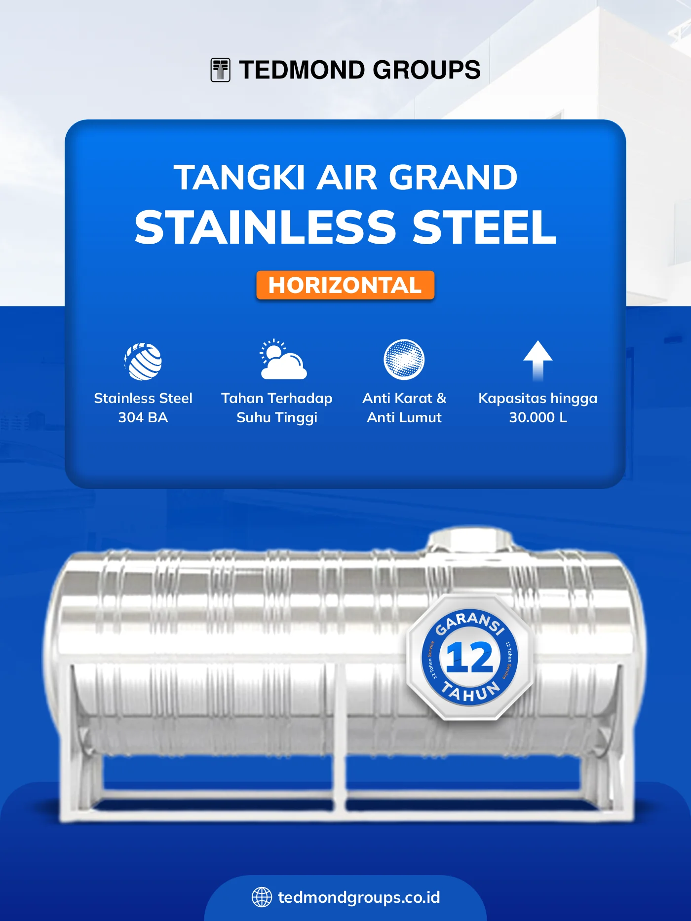 Berbagai Keunggulan Tandon Stainless Horizontal Grand