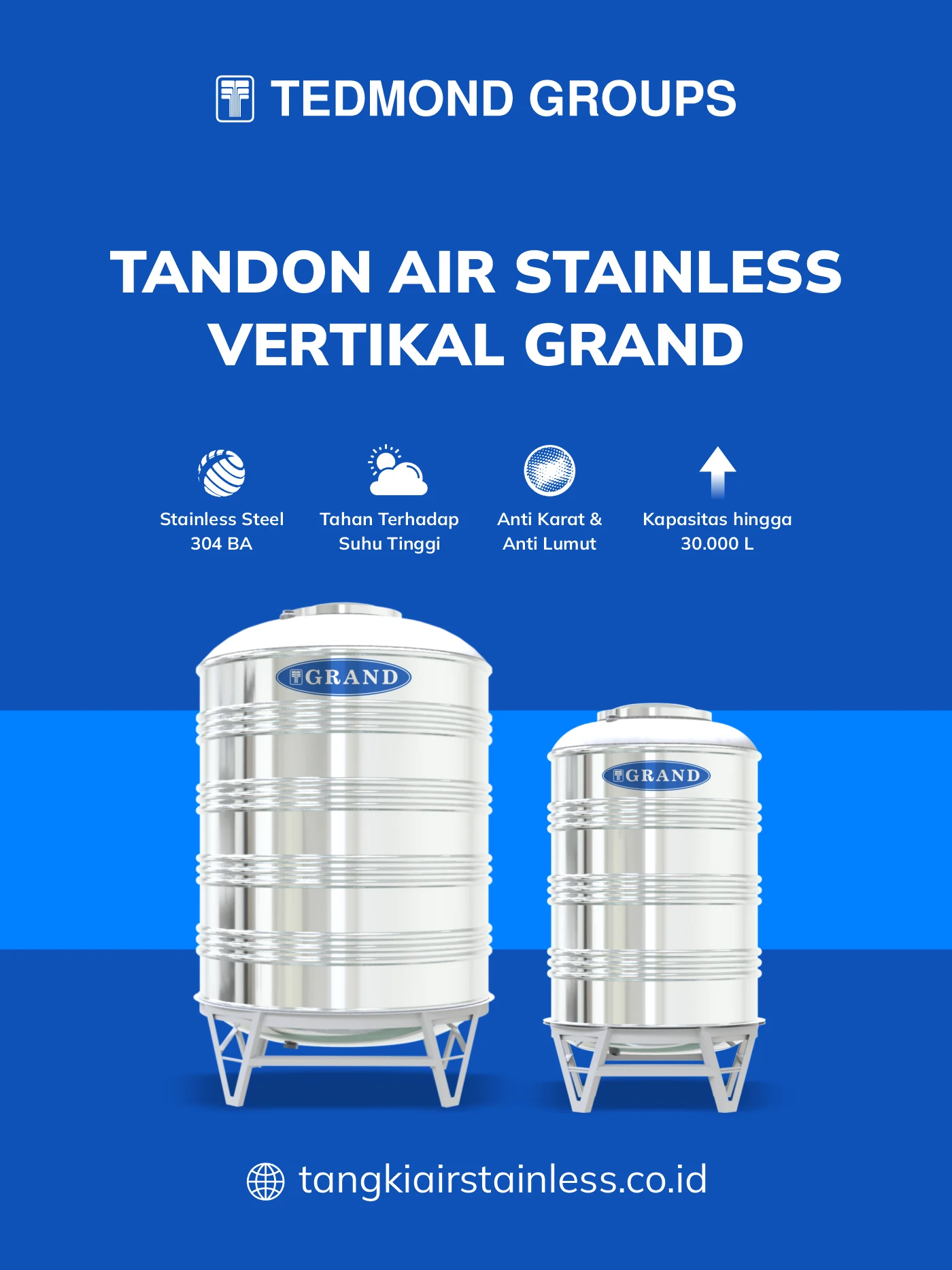 Keunggulan Tandon Stainless Vertikal Grand