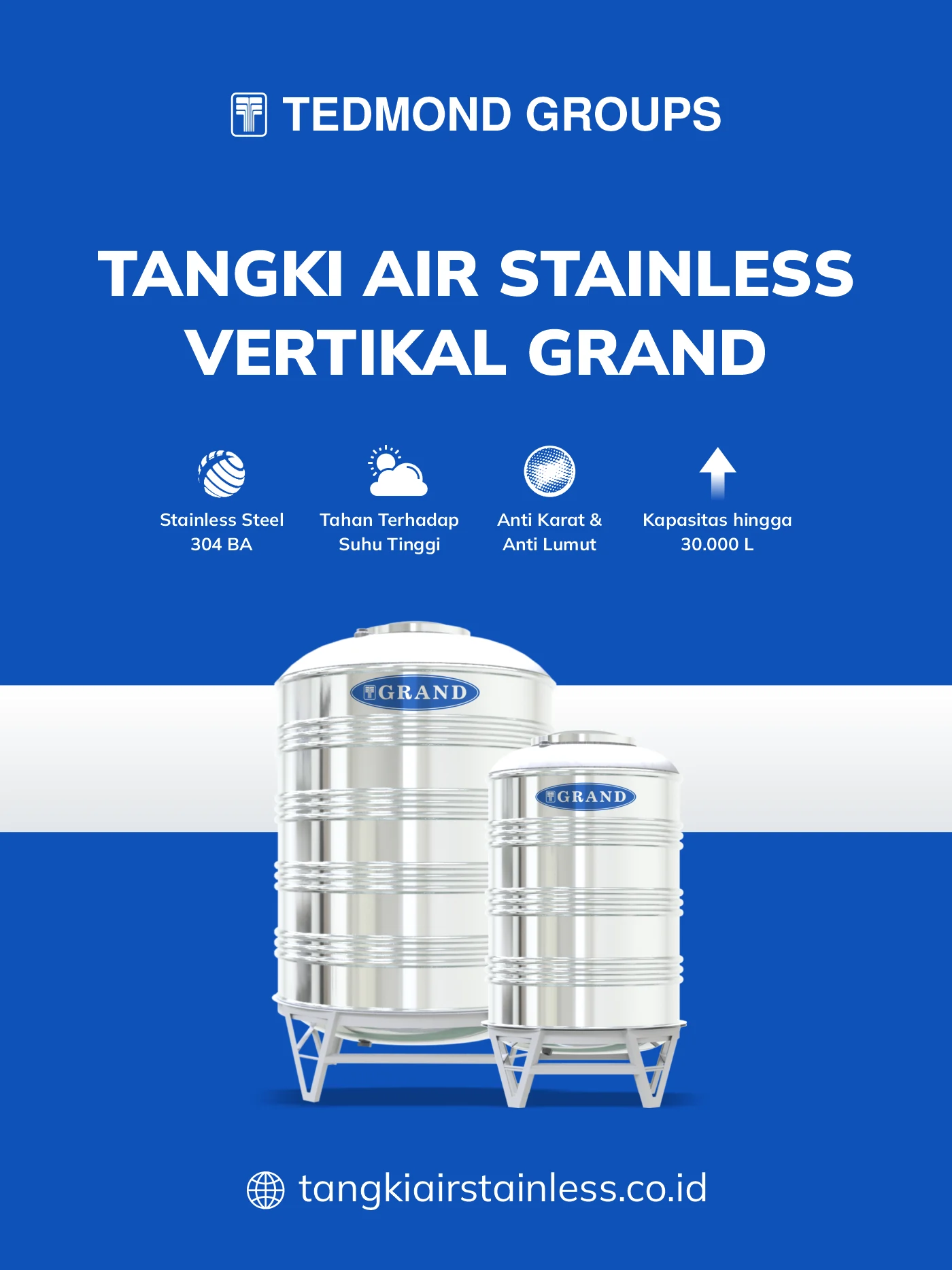 Keunggulan Tandon Stainless Vertikal Grand