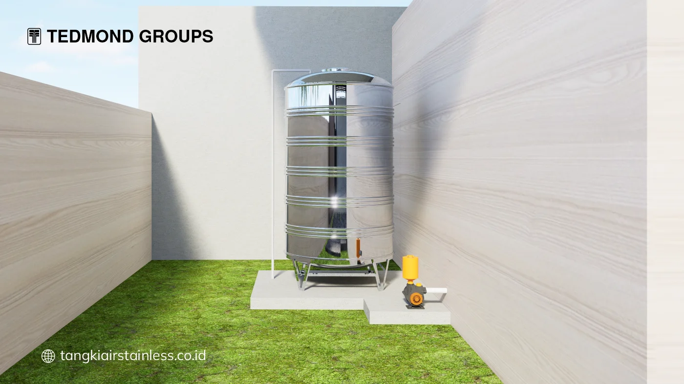 Pemakaian Tandon Stainless Vertikal Ukuran 550L