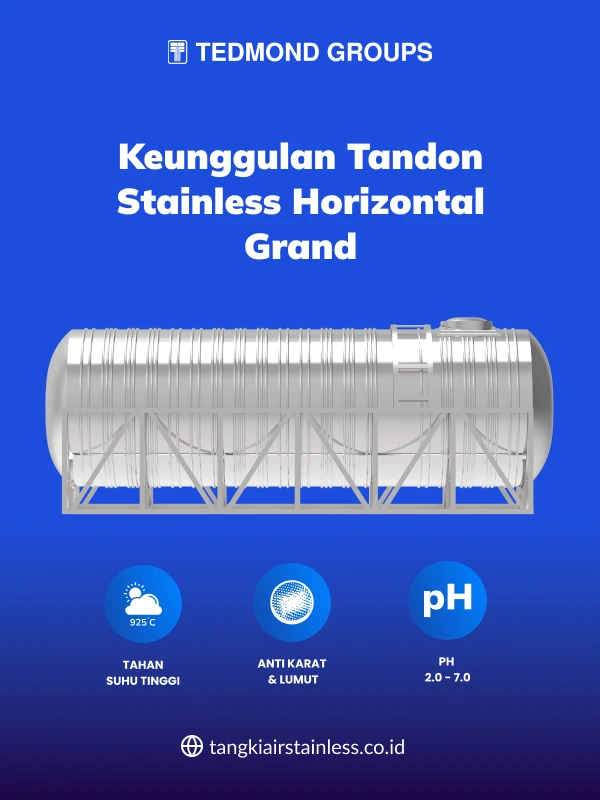 Keunggulan Tandon Stainless Horizontal Grand