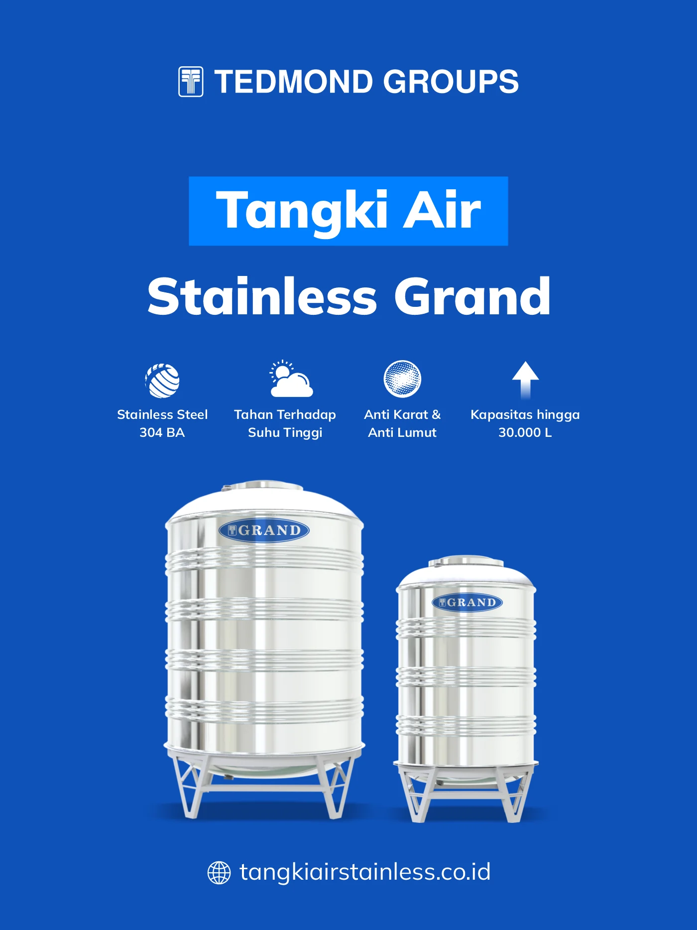 Keunggulan Tandon Stainless Vertikal Grand