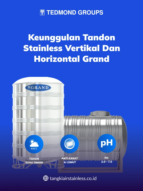 Produk Tandon Stainless Vertikal dan Horizontal Grand