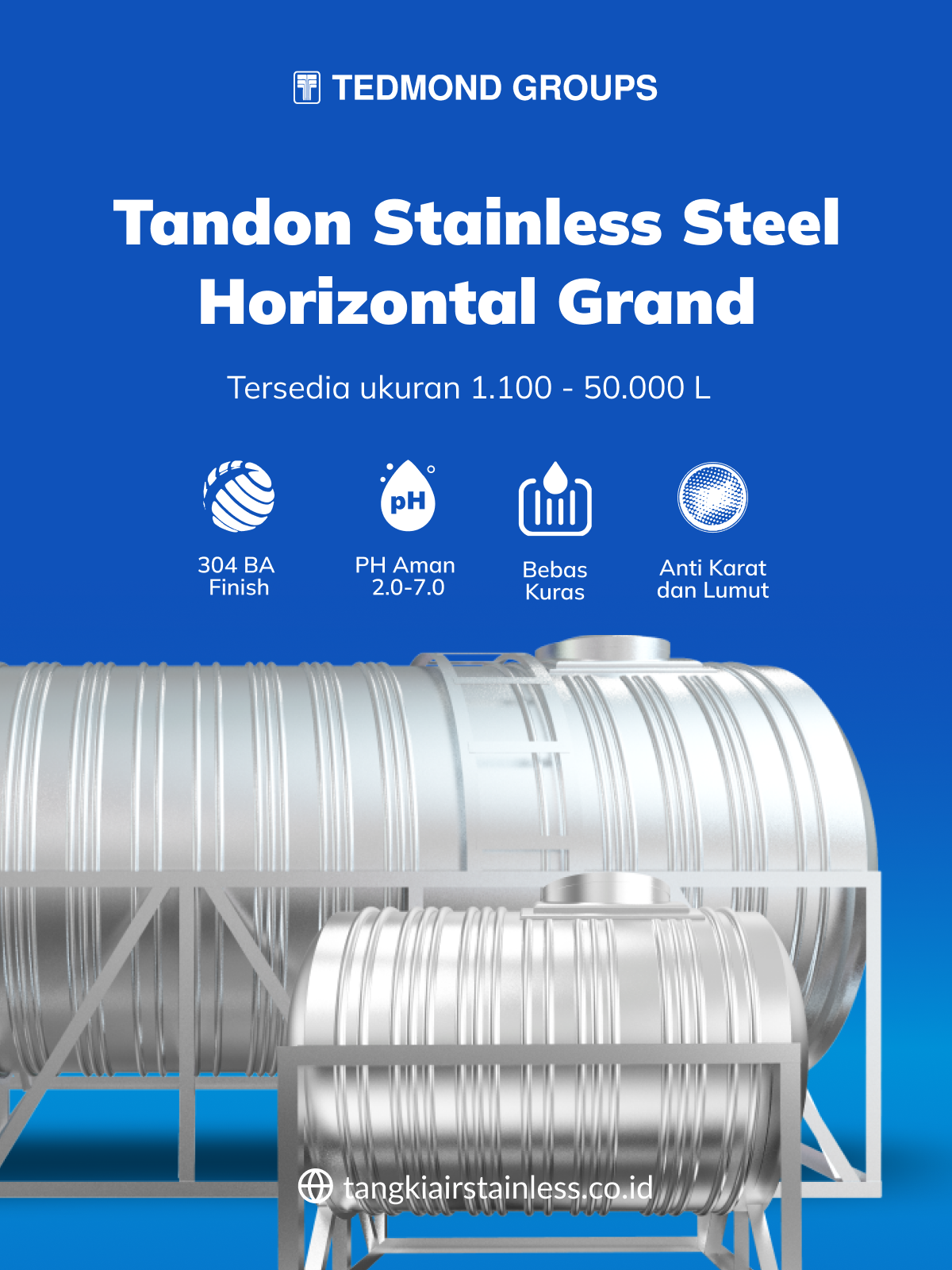 Berbagai Keunggulan Tandon Stainless Horizontal Grand