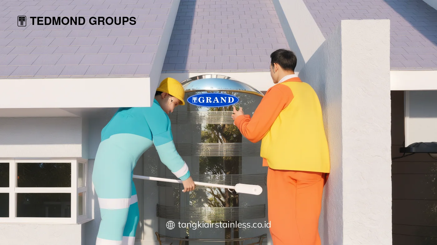 Cara Mendapatkan Tandon Stainless Vertikal Grand