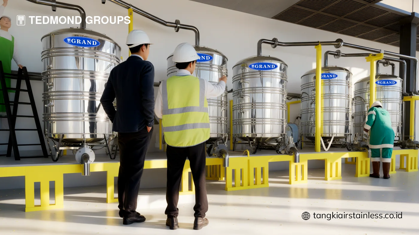 Pilihan Spesifikasi Tandon Stainless Vertikal Grand