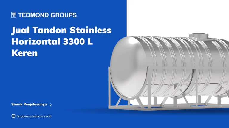 Jual Tandon Stainless Horizontal 3300 L Keren