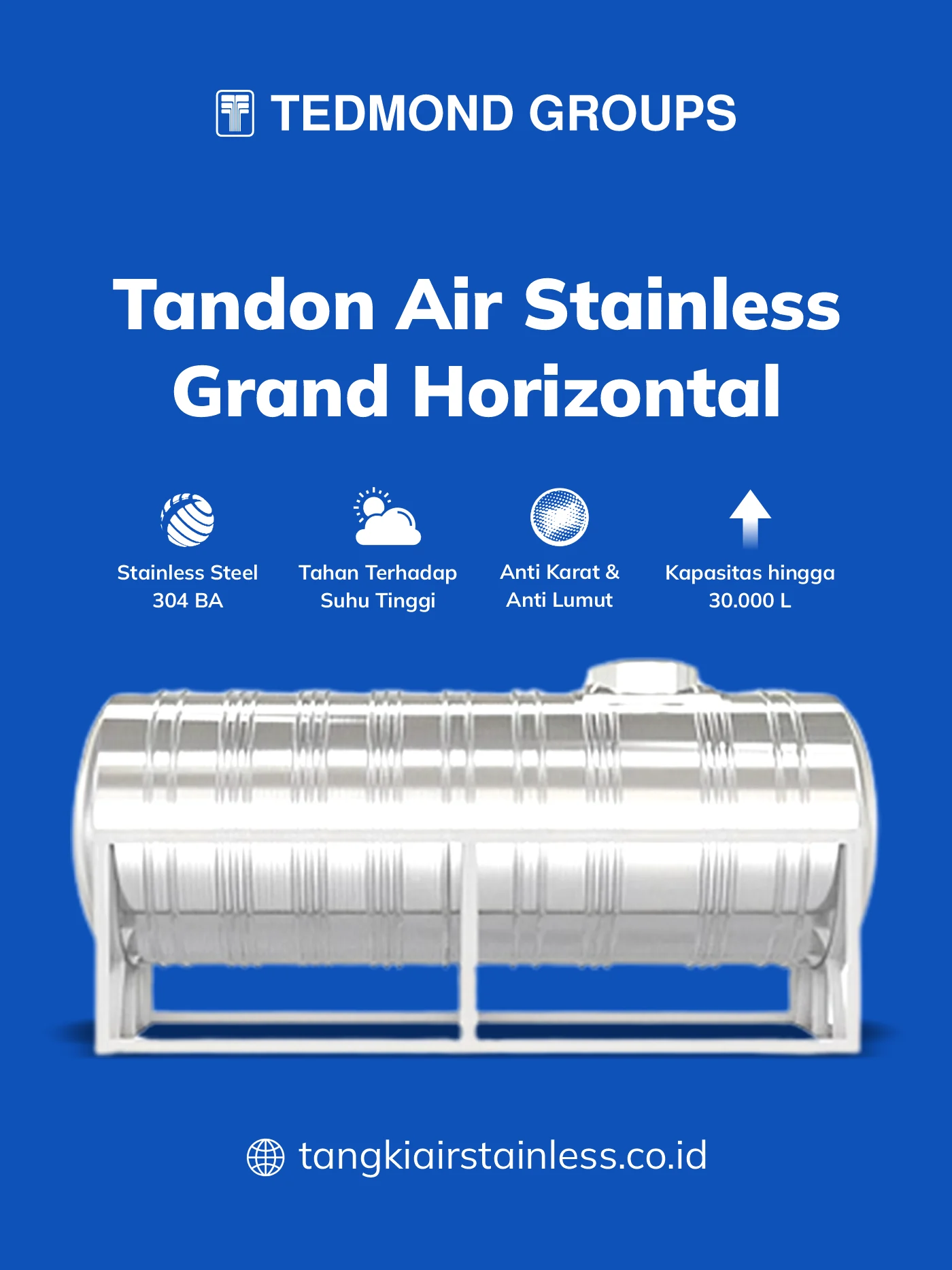 Berbagai Kelebihan Tandon Stainless Horizontal Grand
