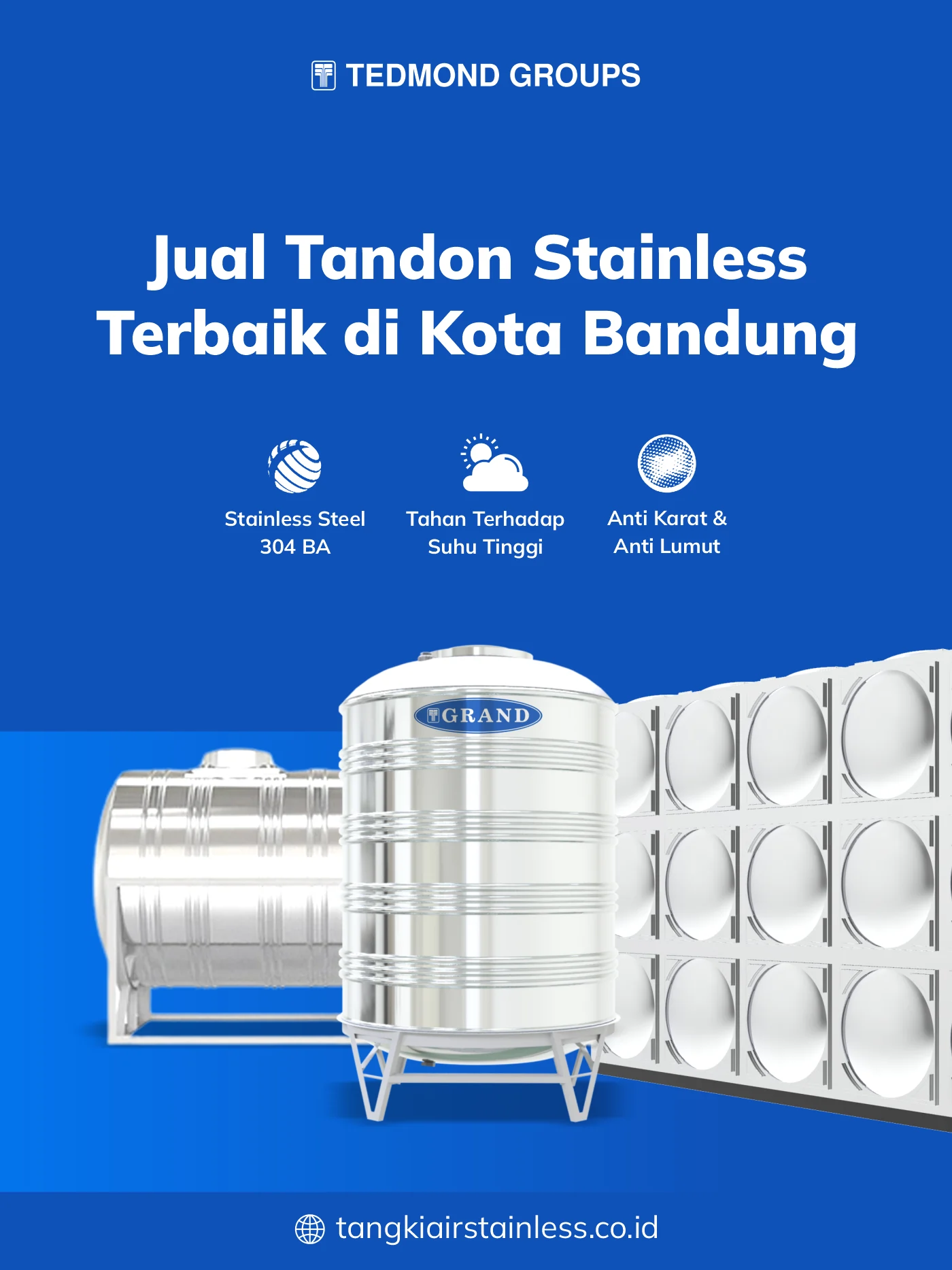 Jual Tandon Stainless Terbaik di Kota Bandung