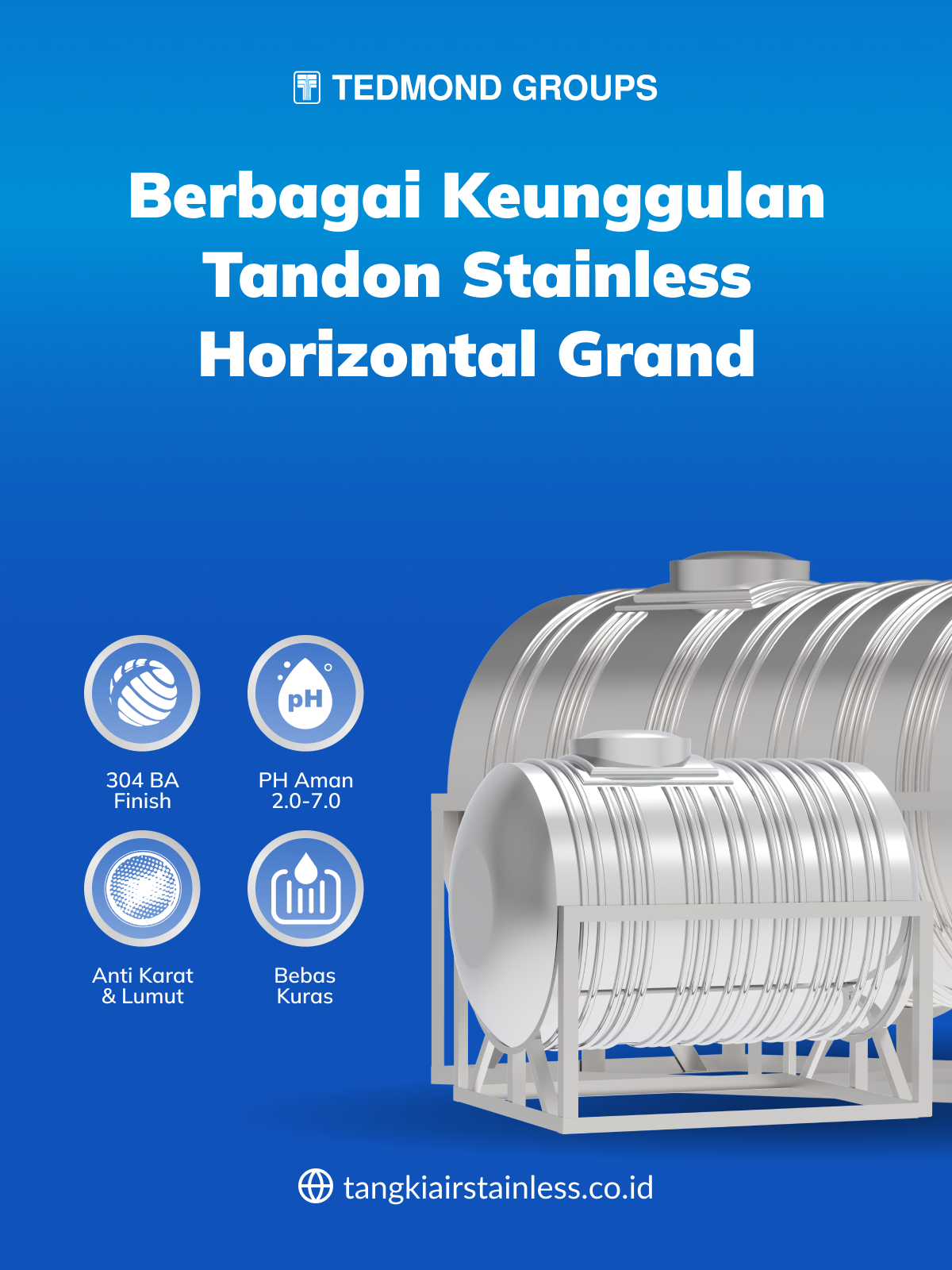 Berbagai Keunggulan Tandon Stainless Horizontal Grand
