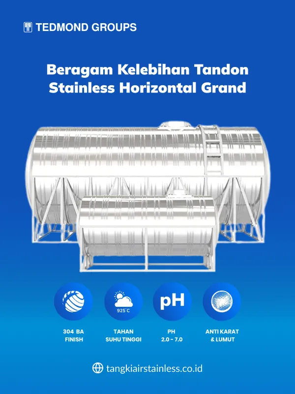 Beragam Kelebihan Tandon Stainless Horizontal Grand