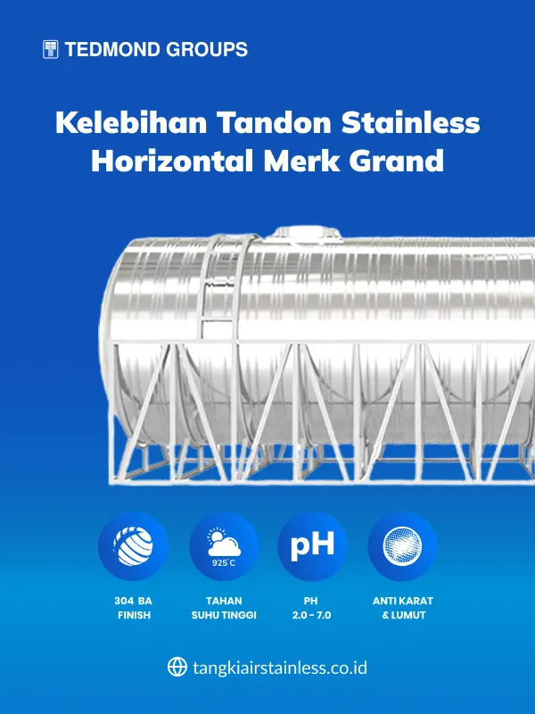 Berbagai Kelebihan Tandon Stainless Horizontal Merk Grand