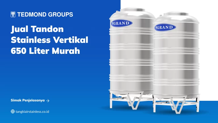 Jual Tandon Stainless Vertikal 650 Liter Murah