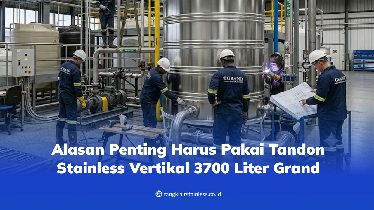 Alasan Penting Harus Pakai Tandon Stainless Vertikal 3700 Liter Grand