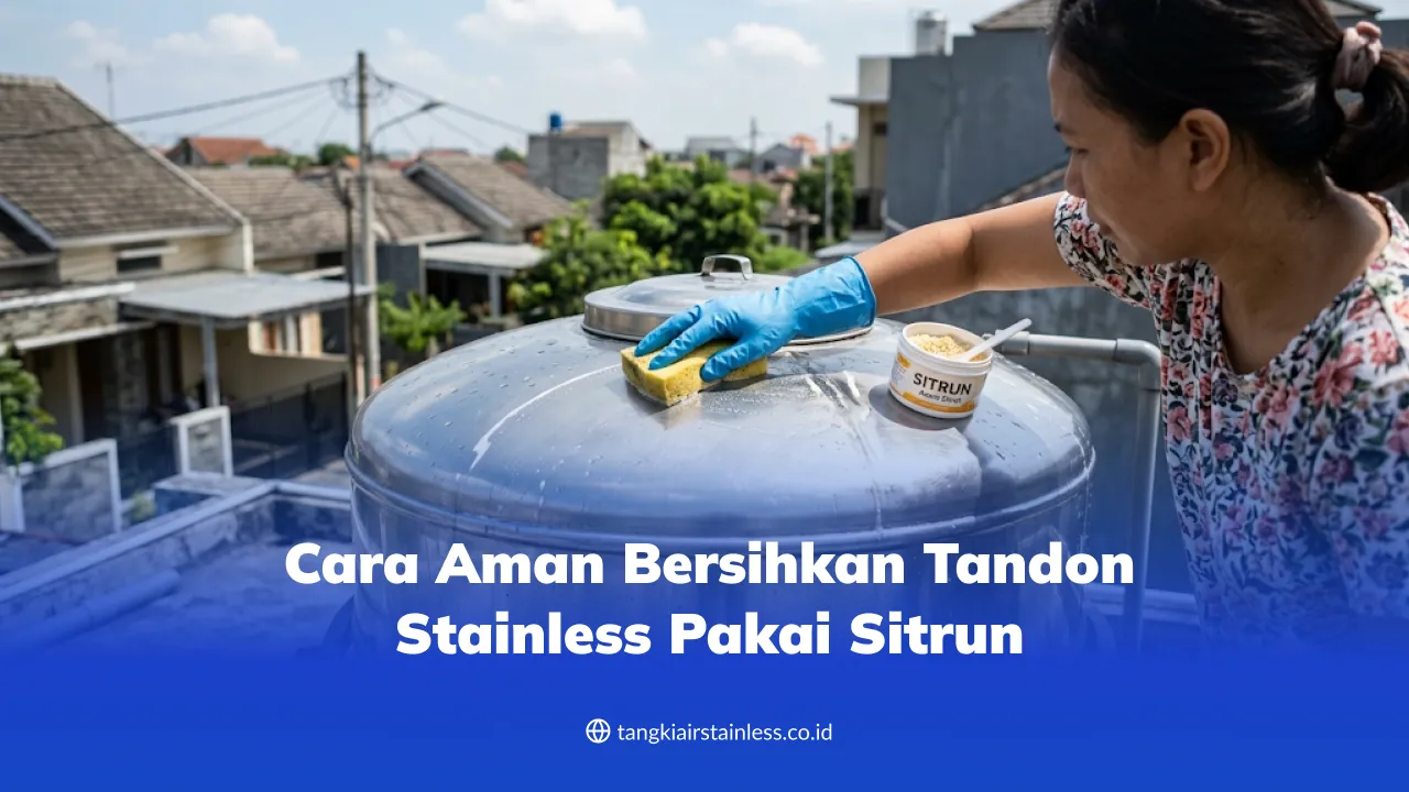 Cara Aman Bersihkan Tandon Stainless Pakai Sitrun