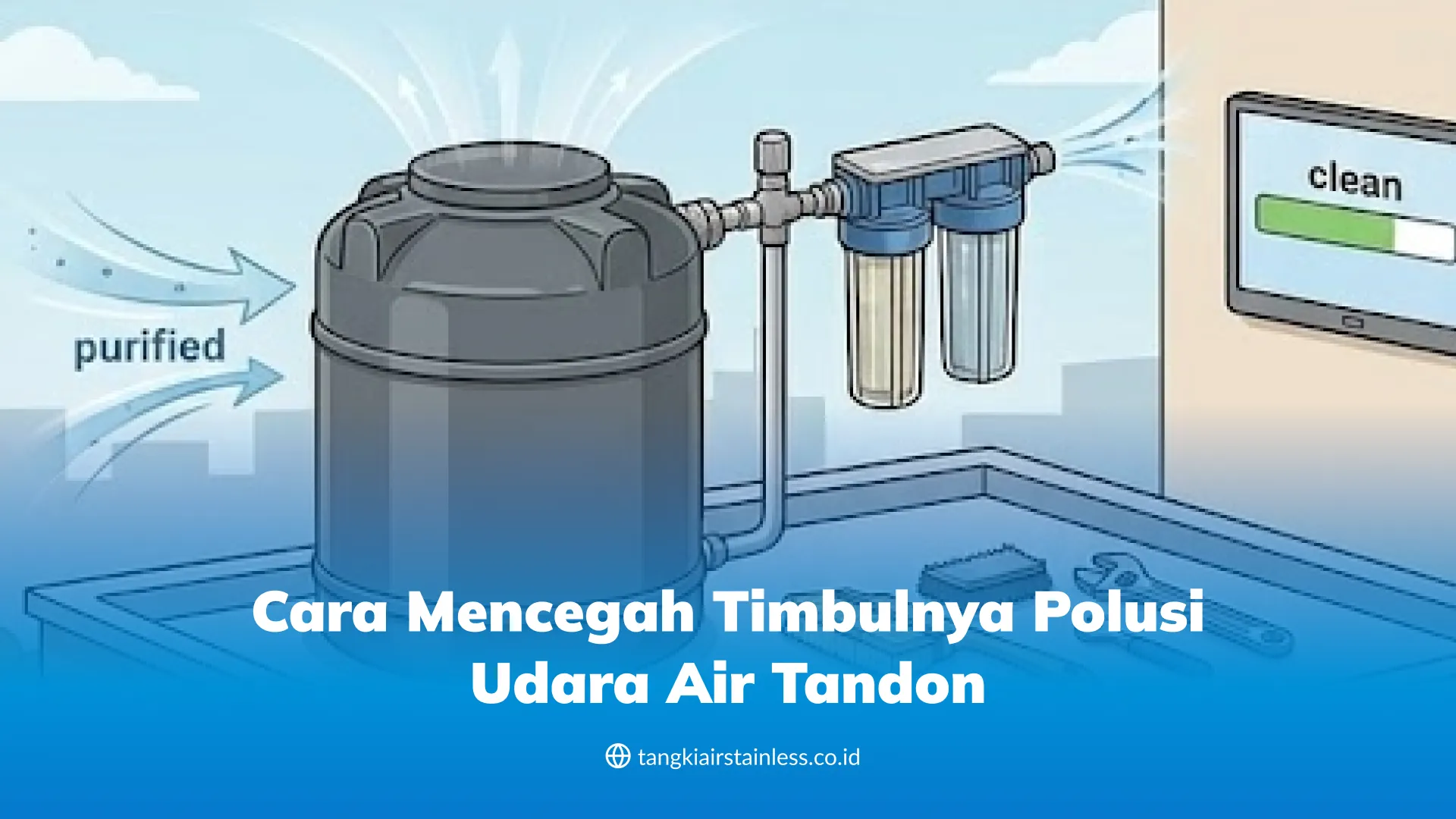 Cara Mencegah Timbulnya Polusi Udara Air Tandon