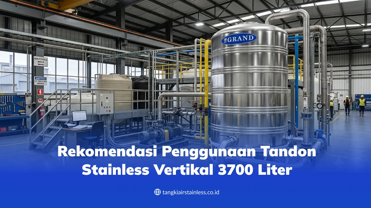 Rekomendasi Penggunaan Tandon Stainless Vertikal 3700 Liter