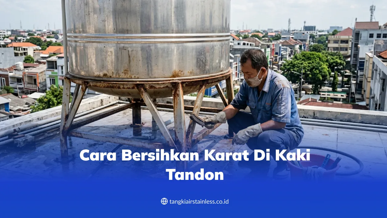 Cara Bersihkan Karat di Kaki Tandon