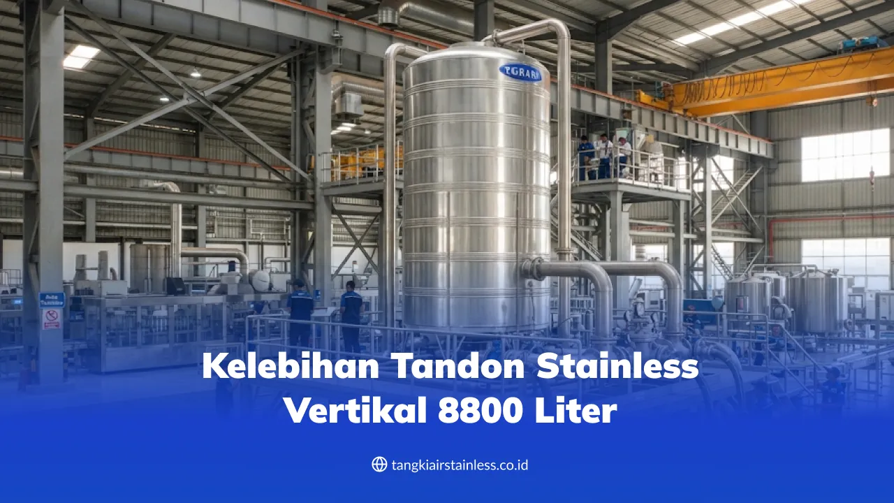 Kelebihan Tandon Stainless Vertikal 8800 Liter