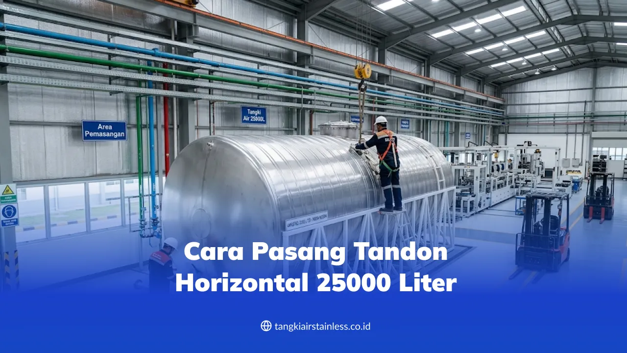 Cara Pasang Tandon Horizontal 25000 Liter