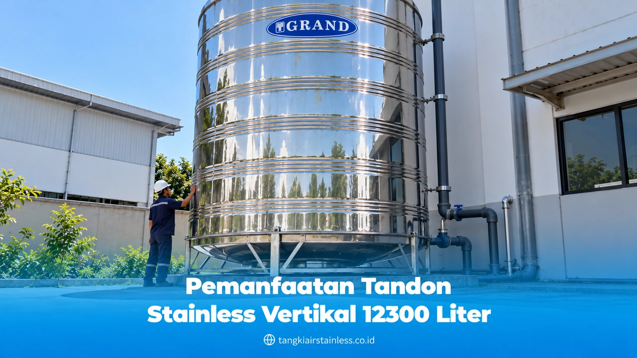 Pemanfaatan Tandon Stainless Vertikal 12300 Liter