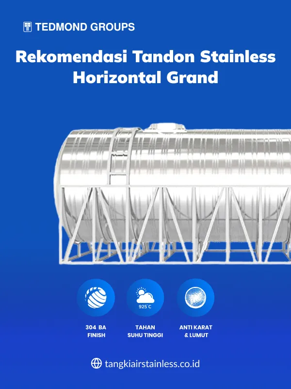 Rekomendasi Tandon Stainless Horizontal Grand
